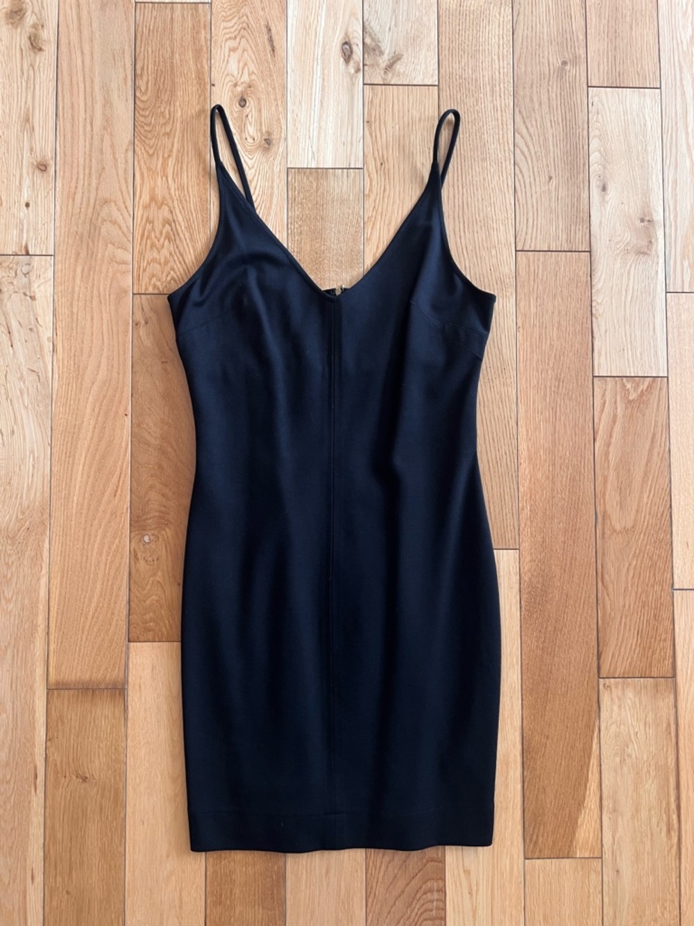 Paige Women's Black Mini Dress V Neck Zip Back LBD Size Small